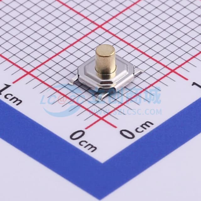 轻触开关5.2*5.2*3.5mm铜头4*4贴片四脚轻触开关250gf实物图