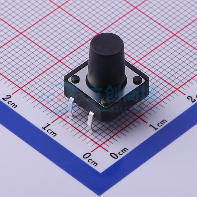 轻触开关12*12*12mm插件四脚DIP圆柄250gf 【轻触】实物图