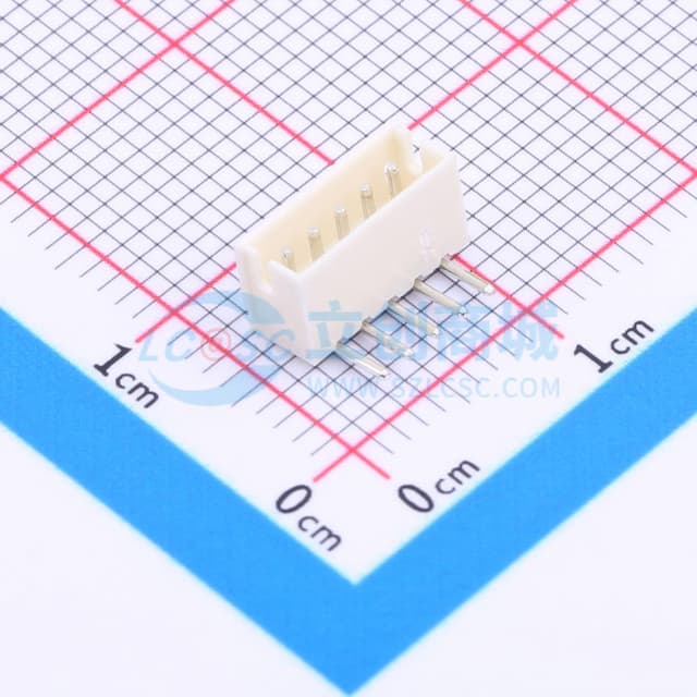 1x5P 间距:1.5mm 弯插 系列:ZH【插件】实物图