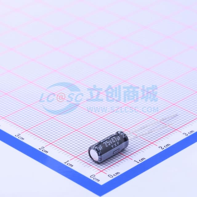 47uF ±20% 25V 【引线】实物图