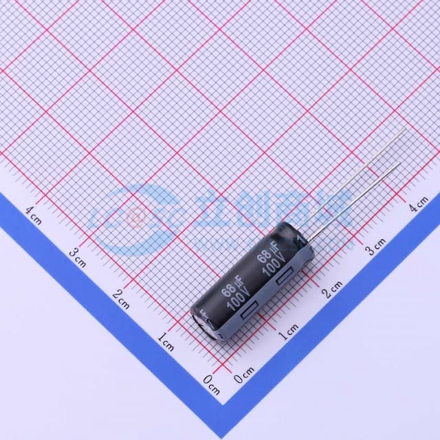 68uF ±20% 100V 【引线】实物图