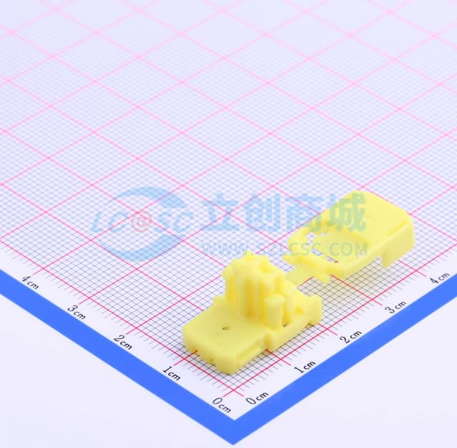 母端子外壳,2P,脚间距3.1mm实物图