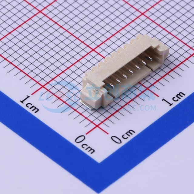 1x8P 间距:1.25mm 卧贴 【插件】实物图