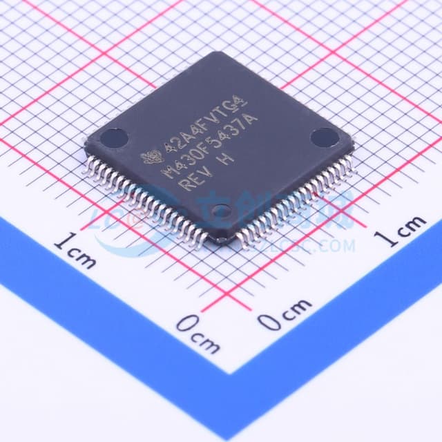 具有 256KB 闪存、16KB SRAM、12 位 ADC、DMA、UART/SPI/I2C、计时器和硬件乘法器的 25MHz MCU实物图