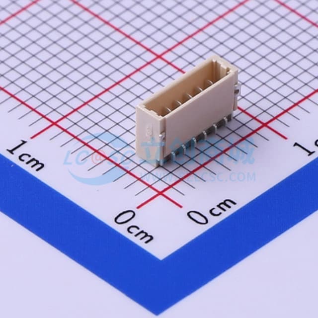1x6P 间距:1mm 卧贴实物图