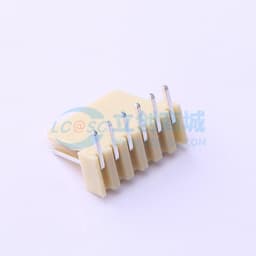 米黄色 1x6P 间距:2.54mm 弯插 系列:KK 254(MX2510)【插件】缩略图