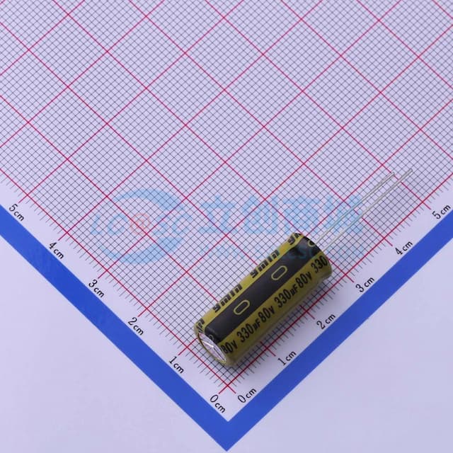 330uF ±20% 80V 【引线】实物图
