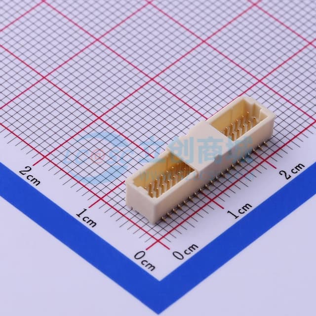 板装插座 1mm 立贴 40位 (9T)(镀金)实物图