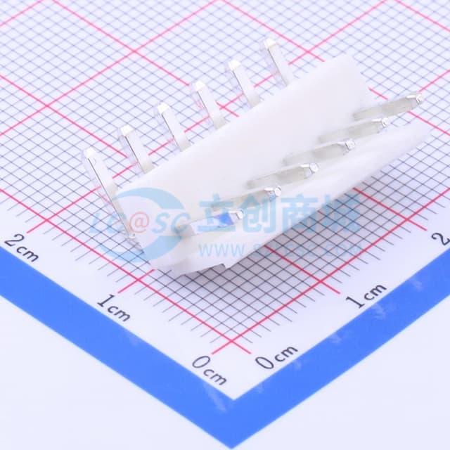 1x6P 间距:3.96mm 弯插 系列:VH 【插件】实物图