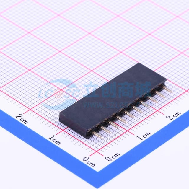 1x10P 间距:2.54mm 直插 【排针】实物图