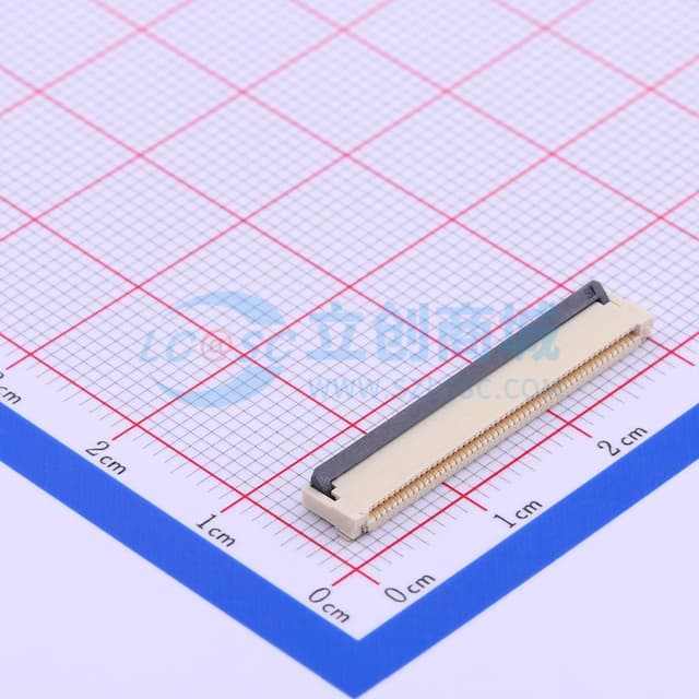 间距:0.5mm P数:50P 双侧触点/上下接实物图