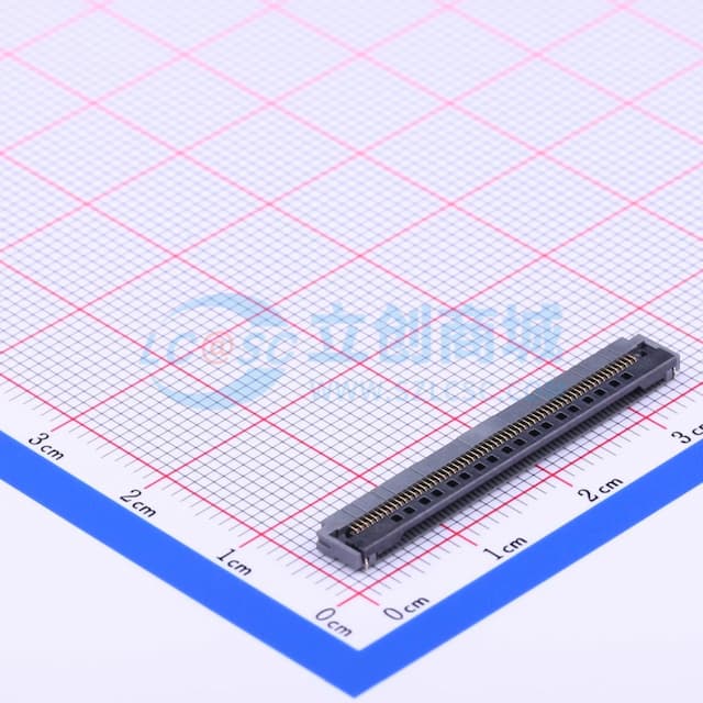 间距:0.5mm P数:60P 翻盖式 下接实物图