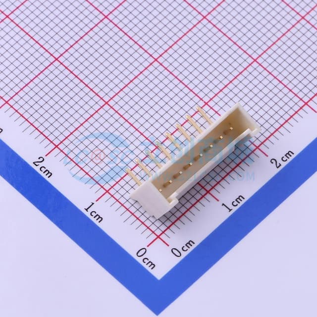 1x8P 间距:2mm 弯插 【插件】实物图