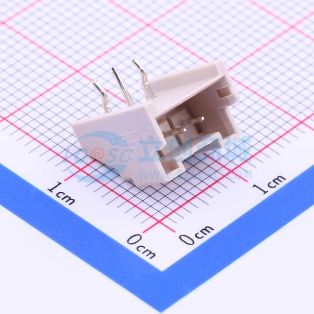 1x3P 间距:2.5mm 弯插 系列:XA【插件】实物图
