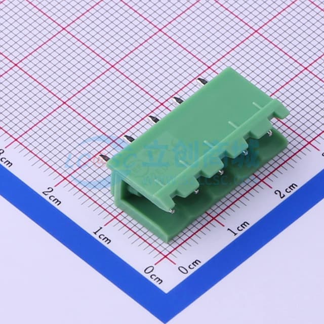 1x5P 5.08mm 排数:1 每排P数:5 【插拔】实物图