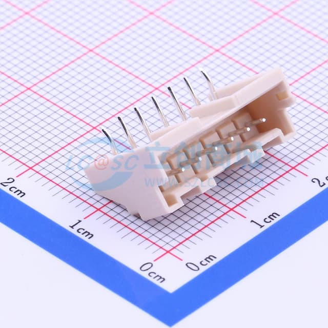 1x7P 间距:2.5mm 弯插 系列:XA 【插件】实物图