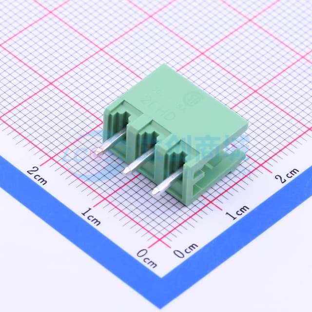 1x3P 5.08mm 排数:1 每排P数:3 【插件】实物图