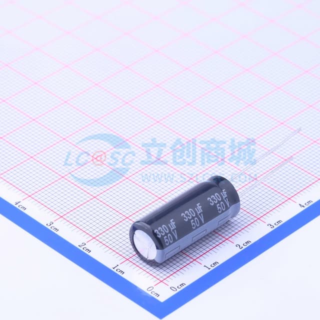 330uF ±20% 50V 【引线】实物图