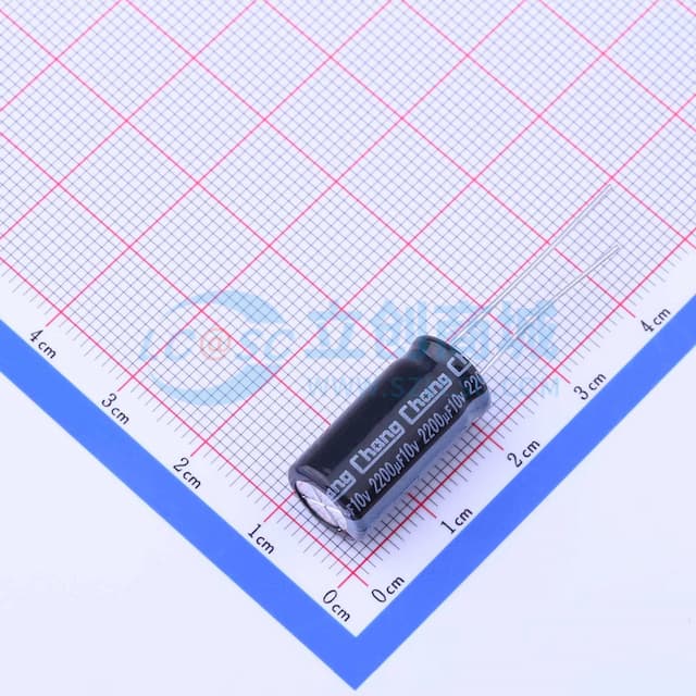 2200uF ±20% 10V 【引线】实物图