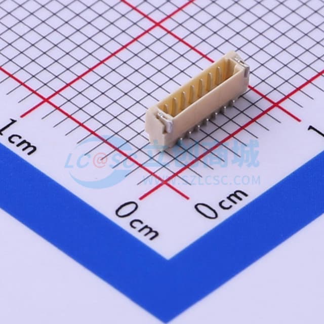 间距:0.8mm 1x7P 卧贴实物图