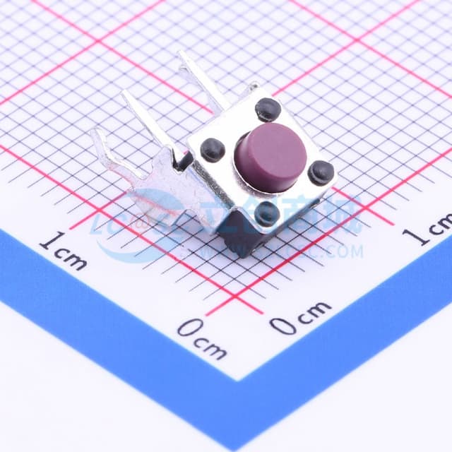 轻触开关,KAN0631N-0502B-38/158,带支架侧插实物图