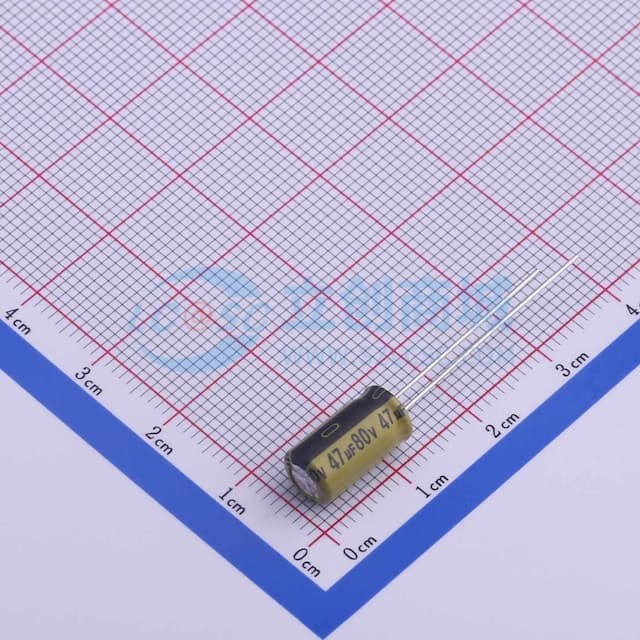 47uF ±20% 80V 【引线】实物图