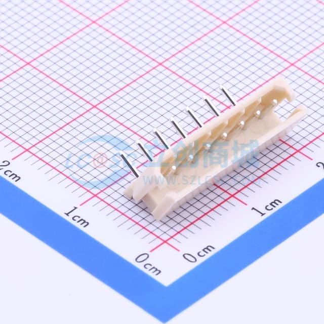 1x7P 间距:2.5mm 弯插【插件】实物图