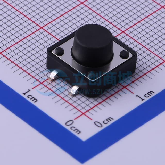 12*12*7mm 立贴 轻触开关实物图