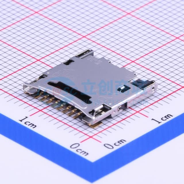 翻盖式 MicroSD卡(TF卡) 卡座实物图