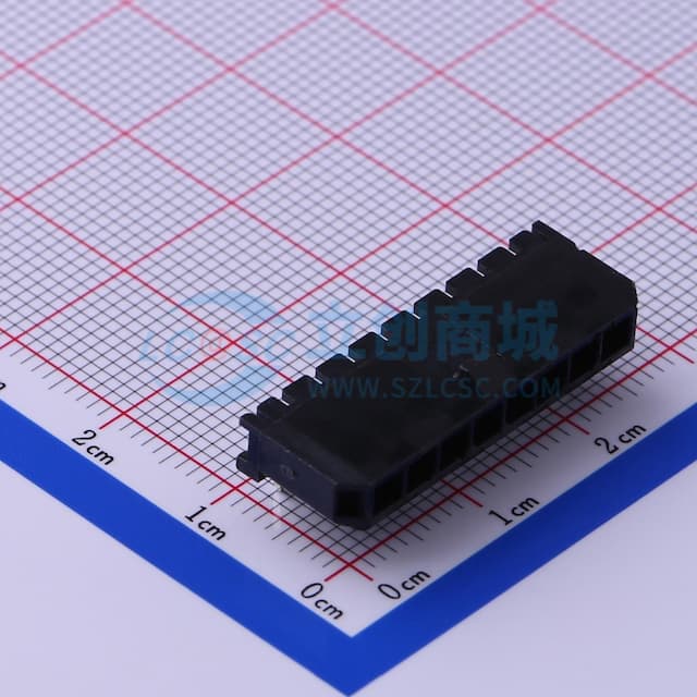 黑色 1x8P 间距:3mm 弯插【插件】实物图