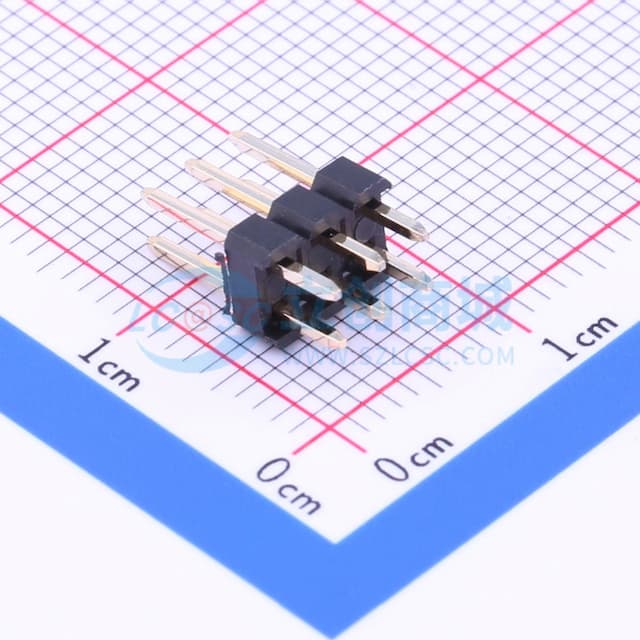 2x3P 间距:2.54mm 方针 直插 【排针】实物图