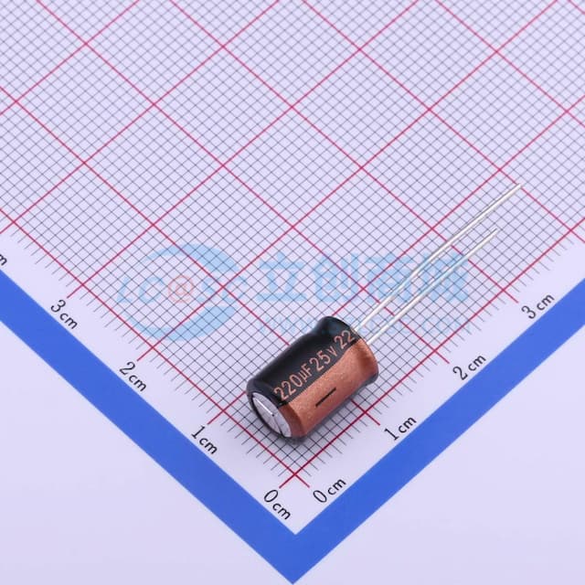 【插件】220uF ±20% 25V实物图