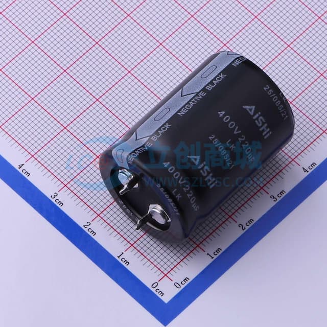 220uF ±20% 400V 【插件】实物图