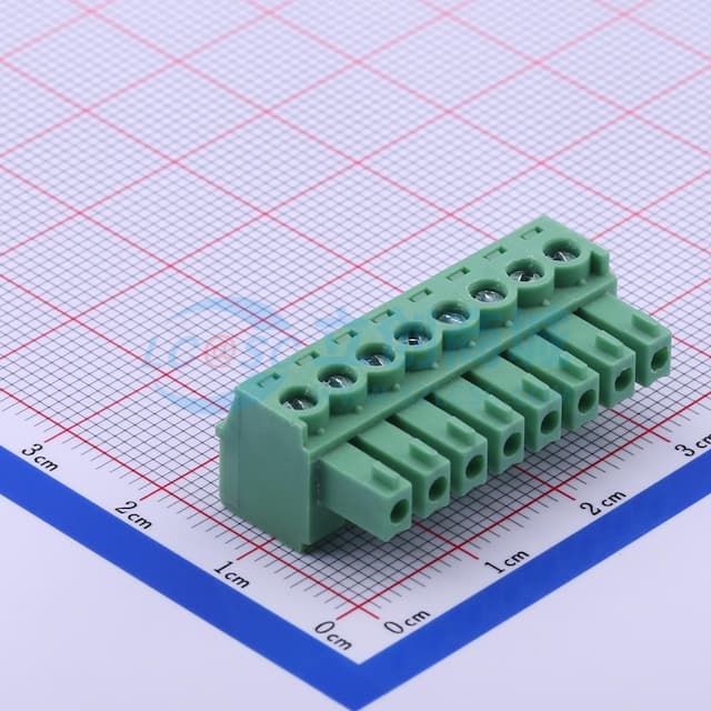 3.81mm 1x8P 排数:1 每排P数:8实物图
