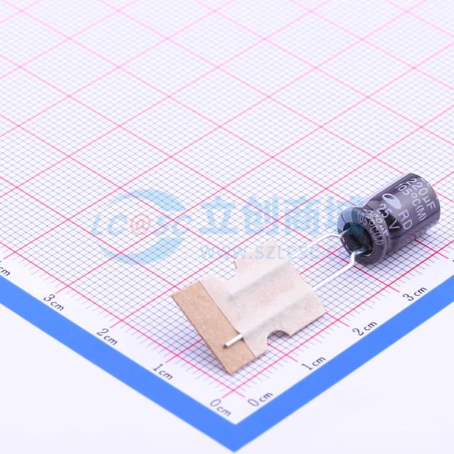 220uF ±20% 25V 【插件】实物图