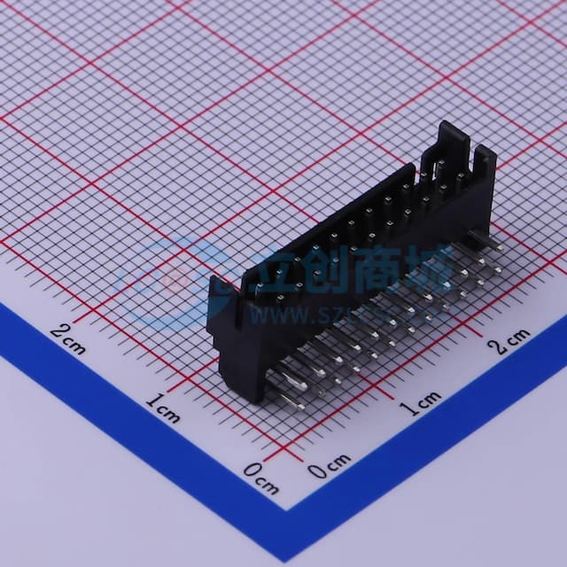 黑色 2x12P 间距:2mm 弯插【插件】实物图