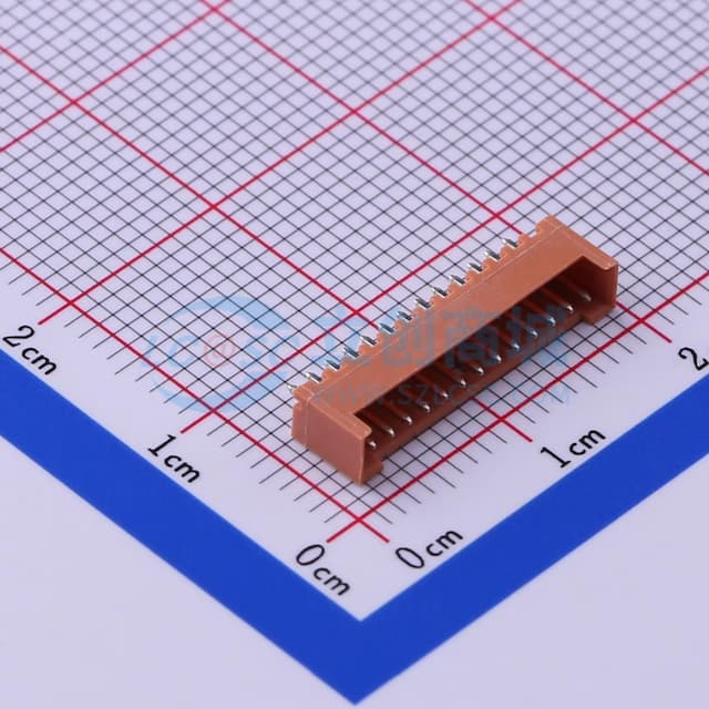 土黃 1x13P 间距:1.25mm 直插【插件】实物图