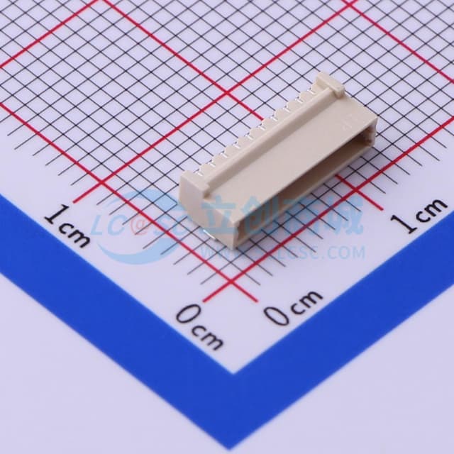 1x10P 间距:1mm 卧贴实物图