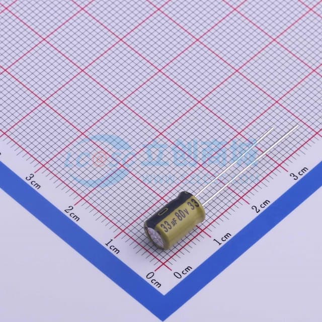33uF ±20% 80V 【引线】实物图