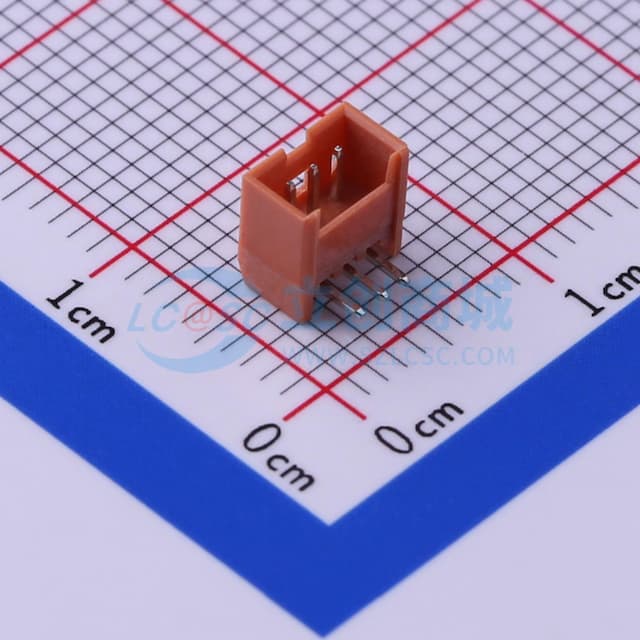土黃 1x3P 间距:1.25mm 弯插【插件】实物图