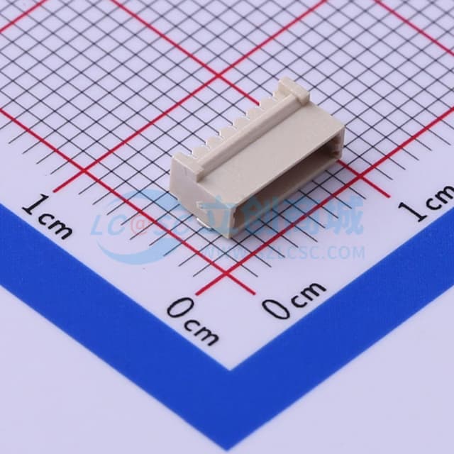 1x7P 间距:1mm 卧贴实物图