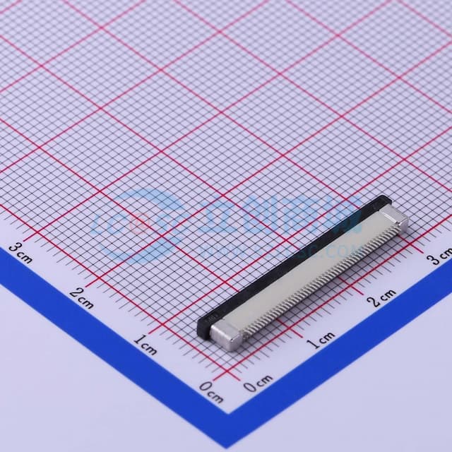 间距:0.5mm P数:50P 抽屉式 上接实物图