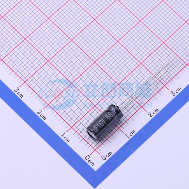 68uF ±20% 16V 【引线】实物图