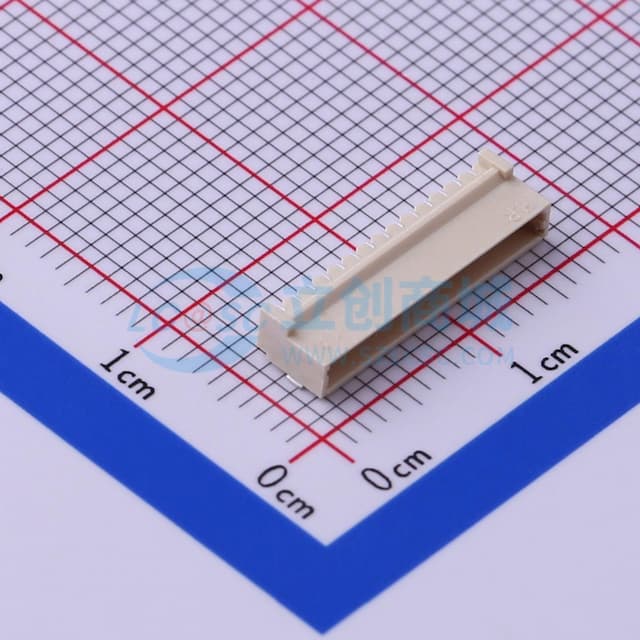 1x14P 间距:1mm 卧贴实物图