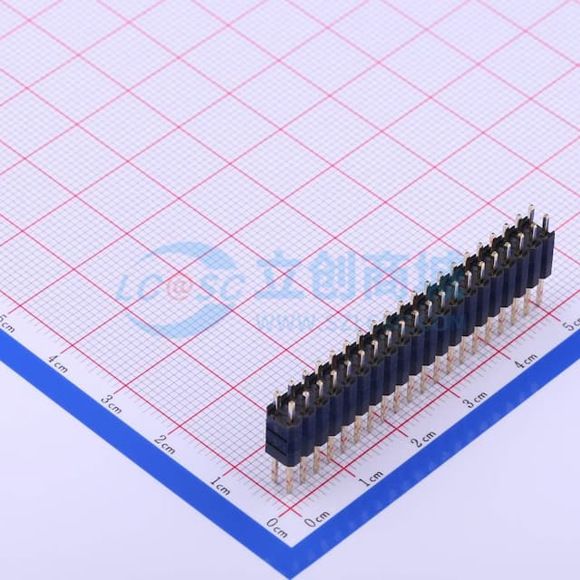 2x20P 间距:2.54mm 直插 【排针】实物图