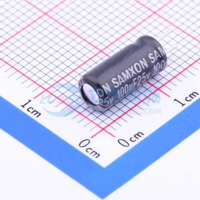 100uF ±20% 25V 【引线】实物图