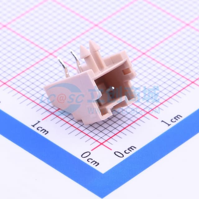 1x2P 间距:2.5mm 弯插 系列:XA【插件】实物图