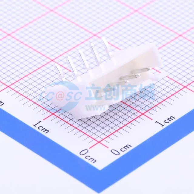 1x5P 间距:2.5mm 弯插 系列:XH 【插件】实物图