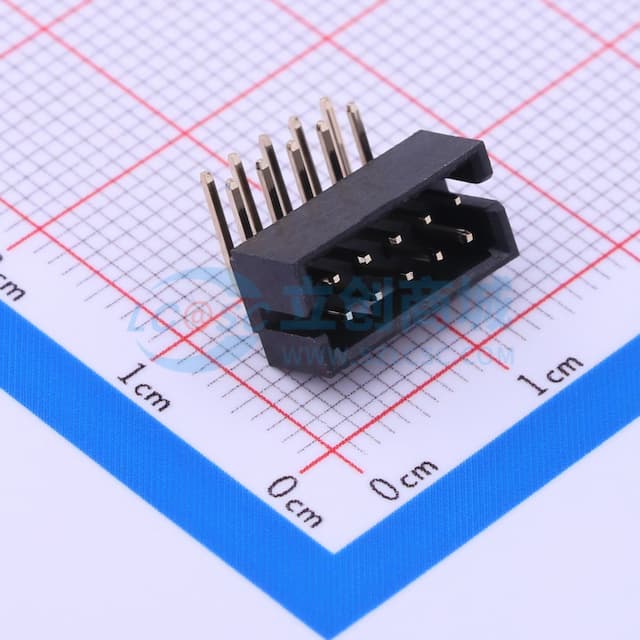2x5P 间距:2mm 弯插 【插件】实物图