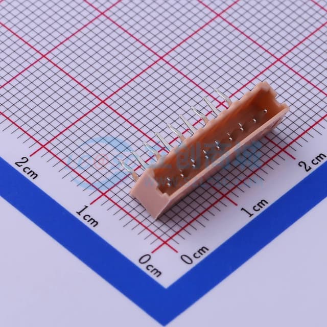 1x9P 间距:2mm 弯插 【插件】实物图